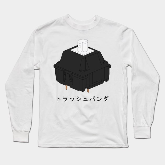 Trash Panda Mechanical Keyboard Cherry MX Switch with Japanese Writing Long Sleeve T-Shirt by Charredsky